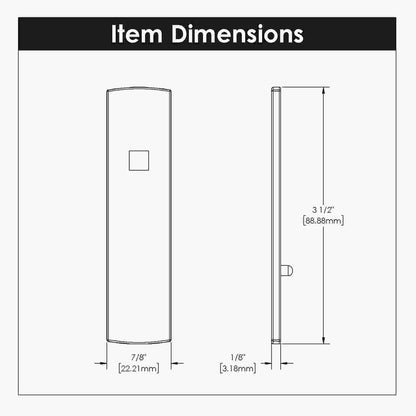 3-1/2 Inch x 7/8 Inch Bijou Astoria Backplate