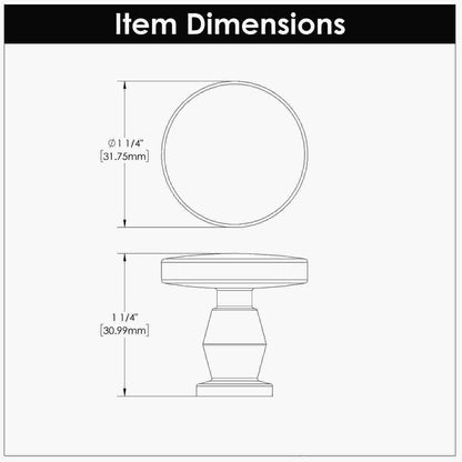 1-1/4 Inch Diameter Anders Round Knob