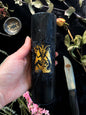 Dedication Art, Black Beeswax Ritual Art Pillar Candles