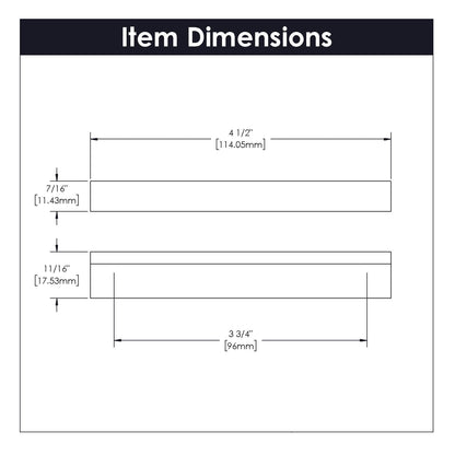 3-3/4 Inch (96mm) Center to Center Streamline Pull