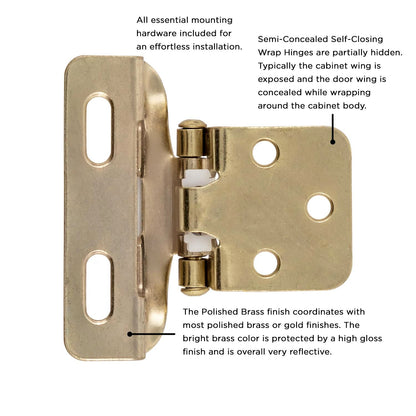 Self-Closing Semi-Concealed Hinge