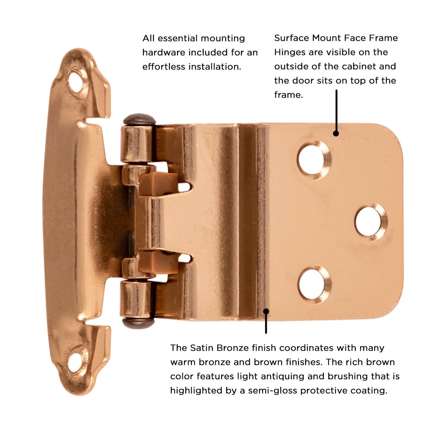 Surface Self-Closing Hinge