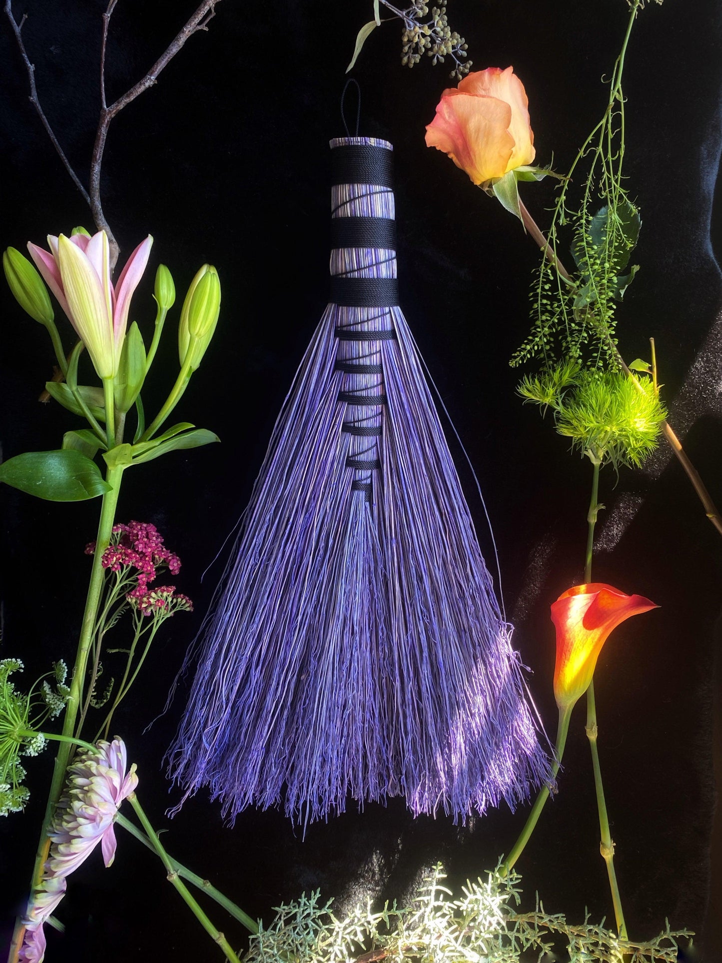 Hand Dyed, Specialty Hawk Tail Brooms