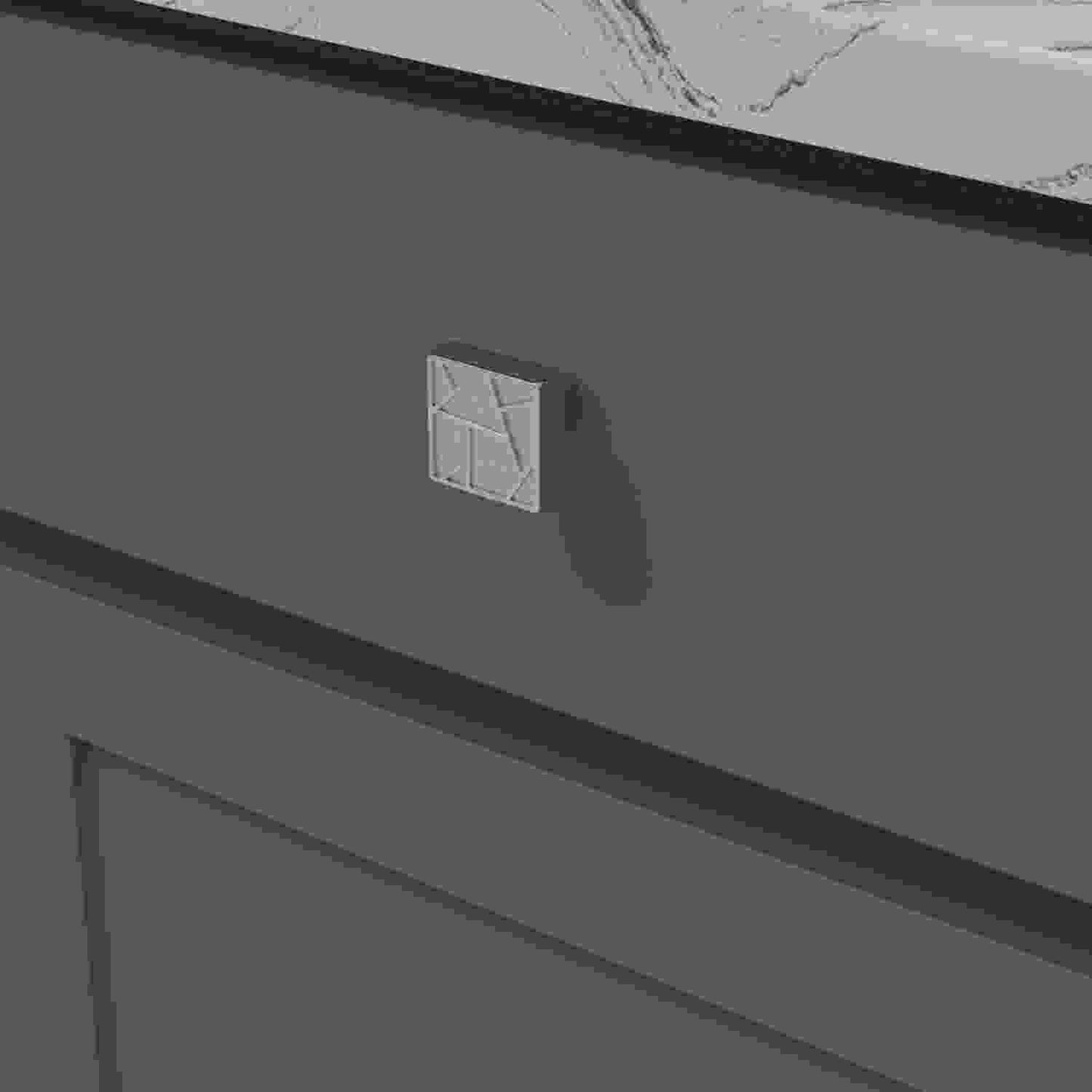 1-3/8 Inch Square Cullet Square Knob