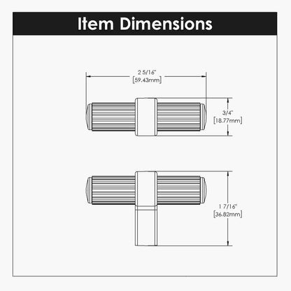 2-3/8 Inch x 3/4 Inch Sinclaire T-Knob