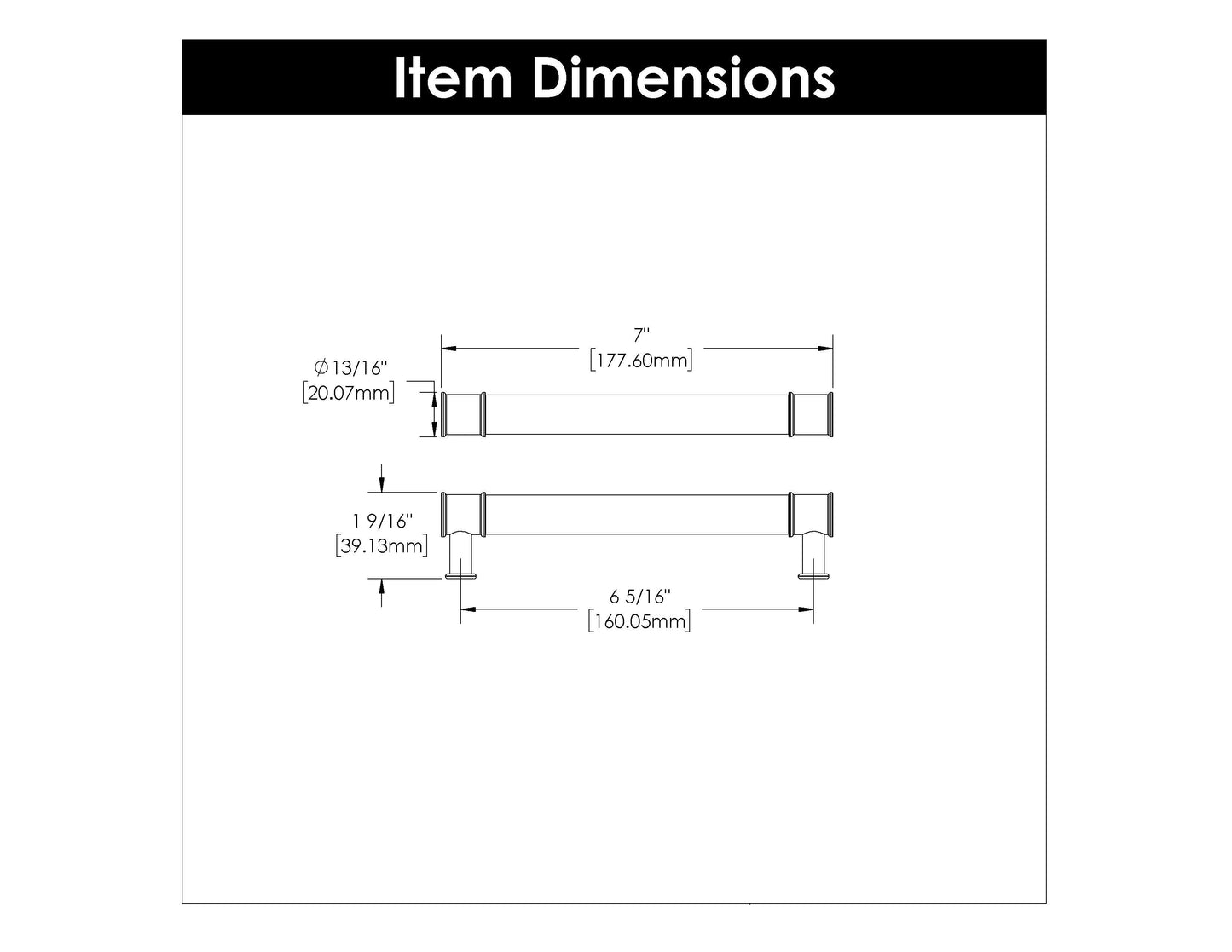 6-5/16 Inch (160mm) Midway Pull