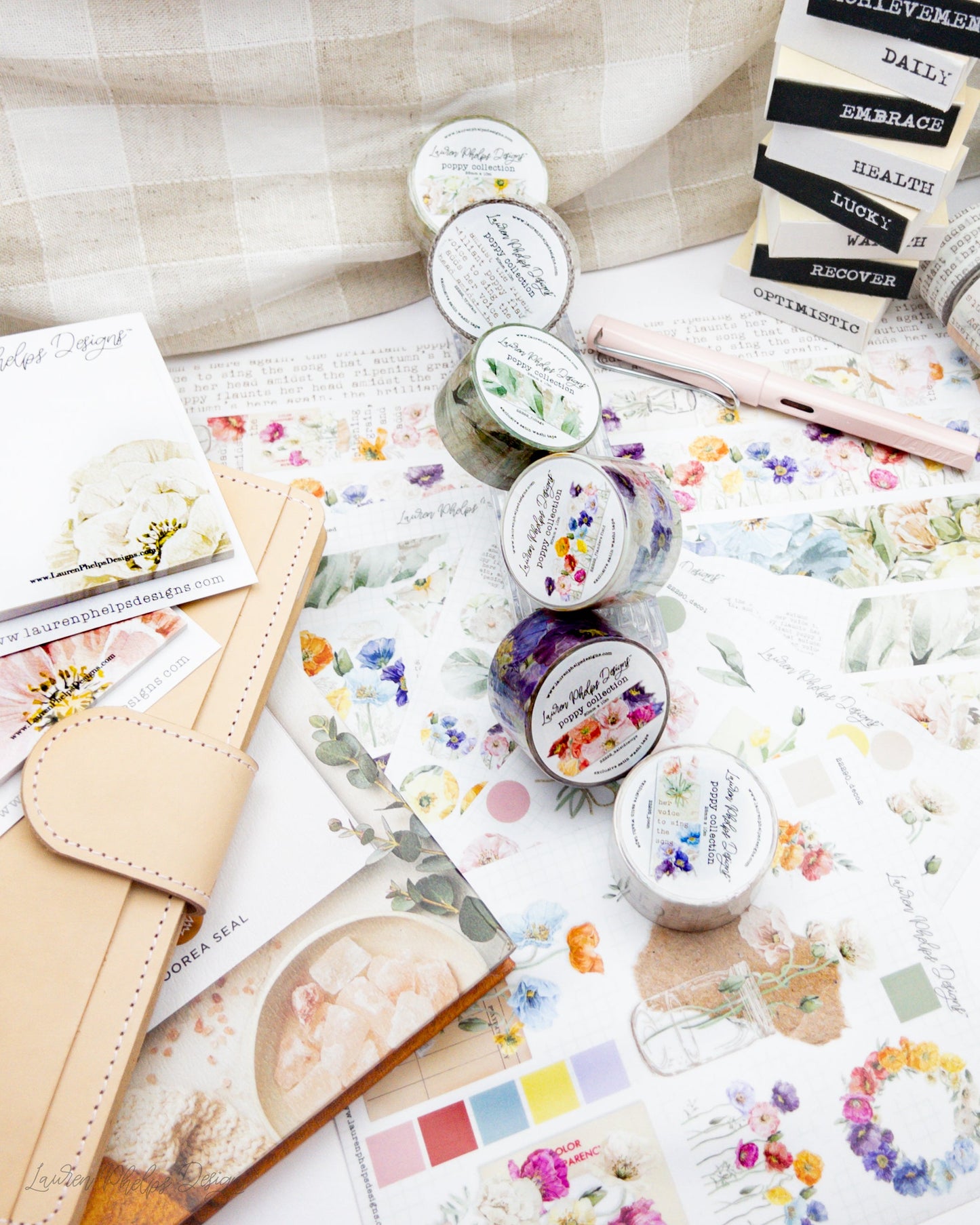Perennial Collection Beige Bloom Sticky Note
