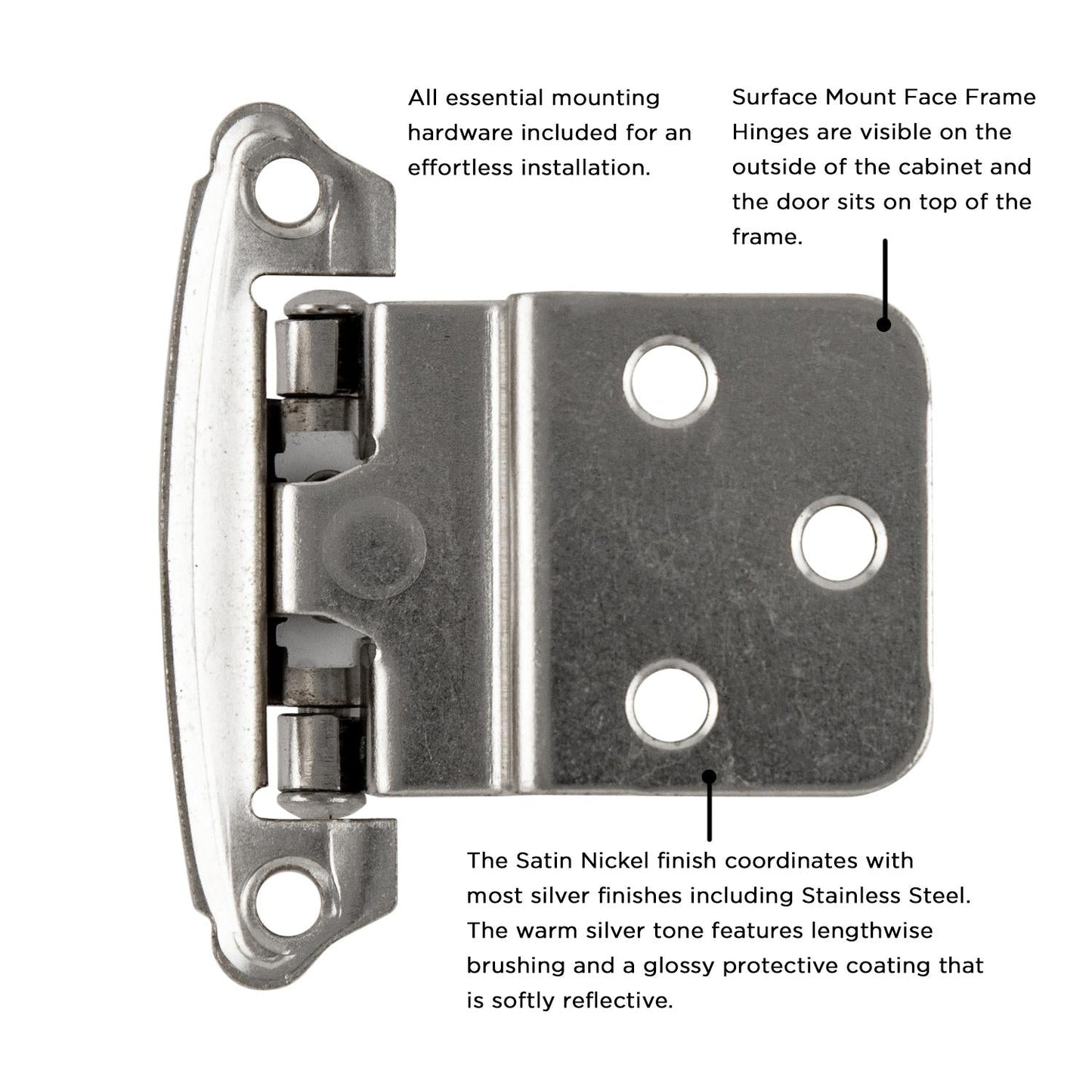 Surface Self-Closing Hinge