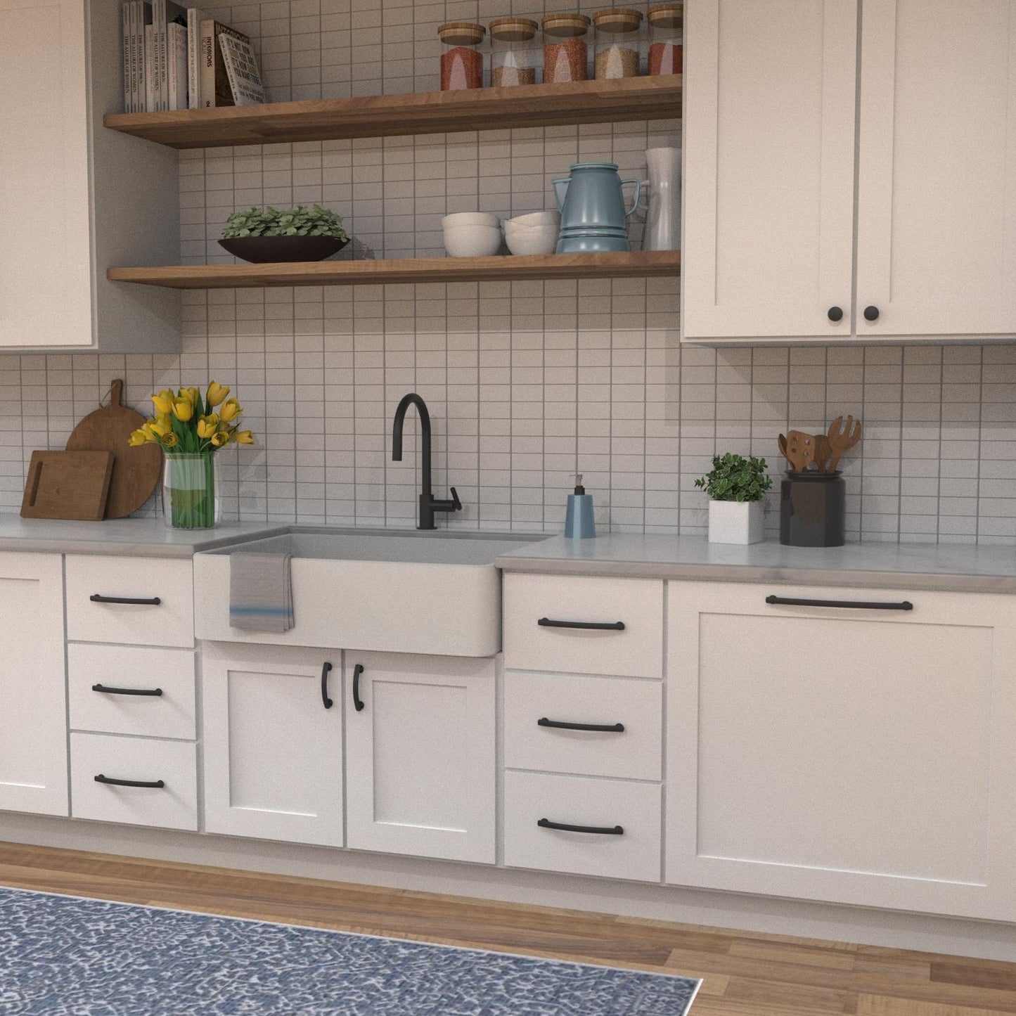 7-9/16 Inch (192mm) American Diner Pull