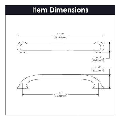 8 Inch Center to Center Zephyr Appliance Pull