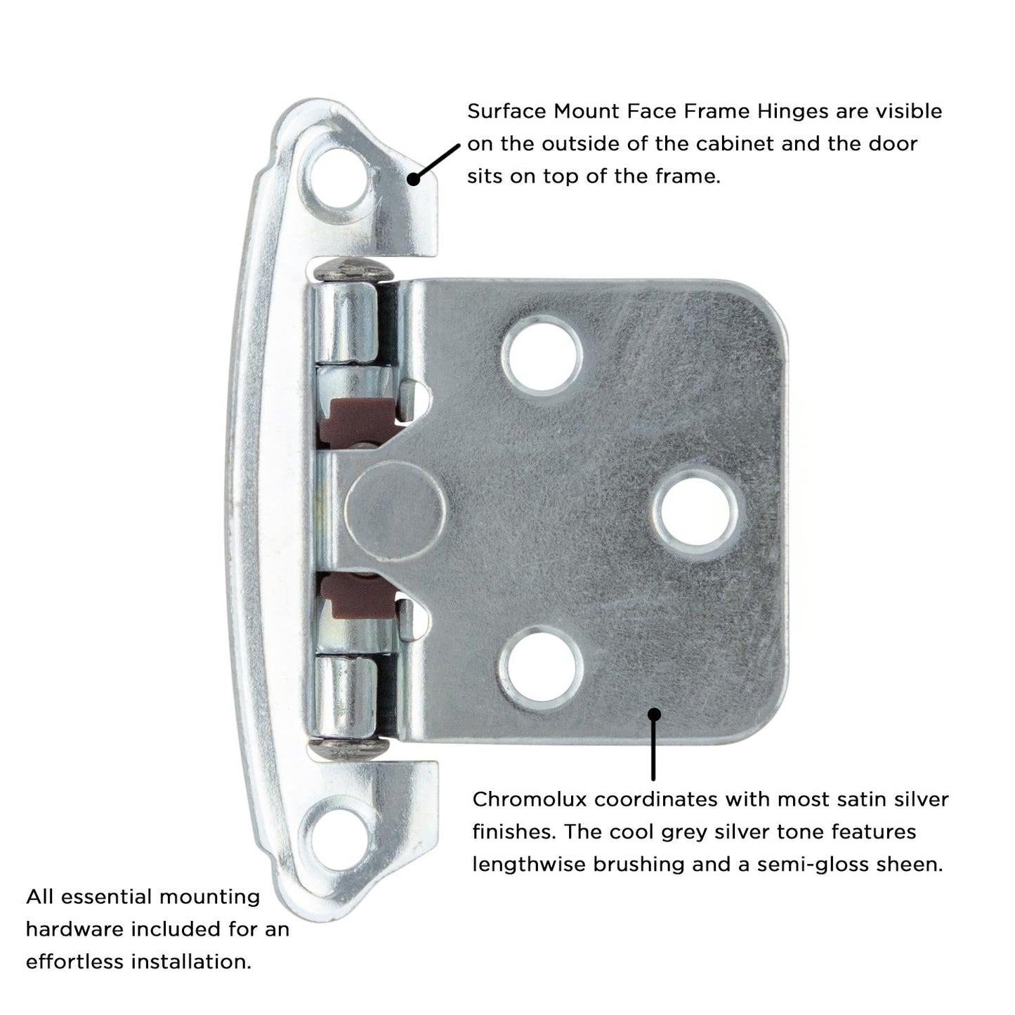 Surface Self-Closing Hinge