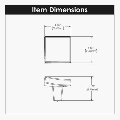 1-1/4 Inch Square Flex Square Knob