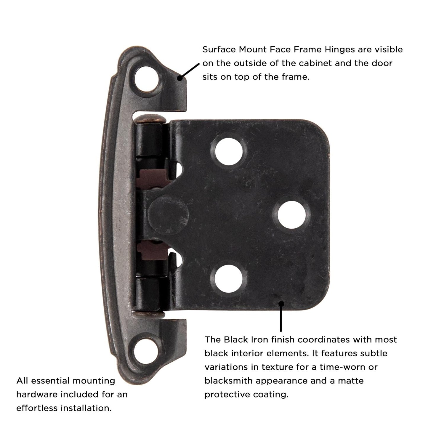Surface Self-Closing Hinge