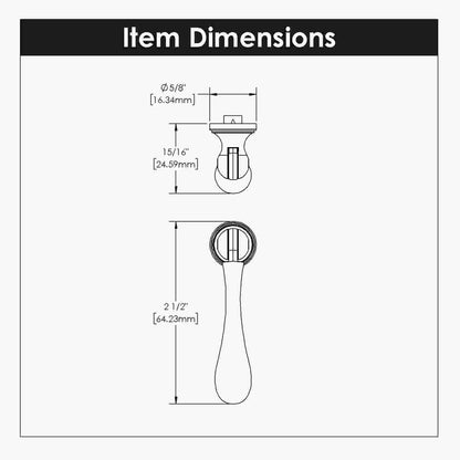 2-1/2 Inch x 1/2 Inch Bijou Dew Pendant Pull