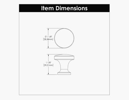 1-1/8 Inch Diameter Flare Round Knob