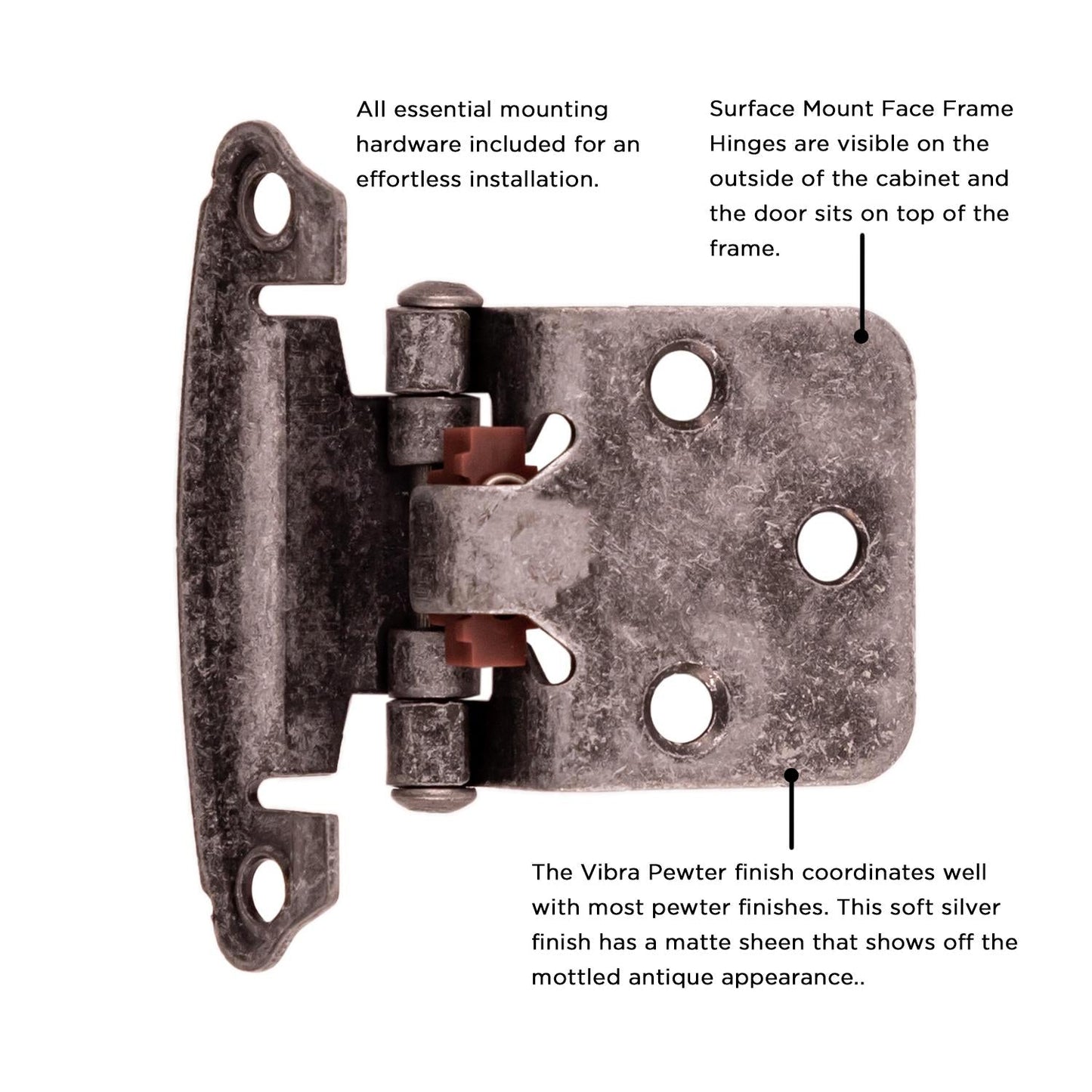 Surface Self-Closing Hinge