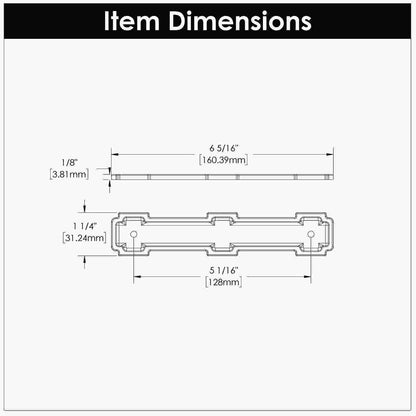 5-1/16 Inch (128mm) Center to Center Coventry Pull Backplate