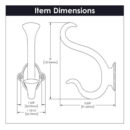 1-3/8 Inch Center to Center Craftsman Hook