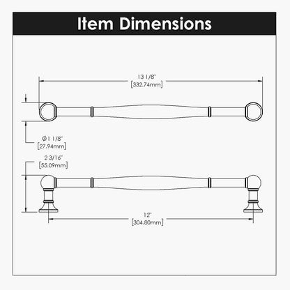 12 Inch Center to Center Fuller Appliance Pull