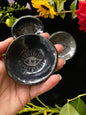 Black Sgraffito Black / Grey Evil Eye Mini Offering Dishes
