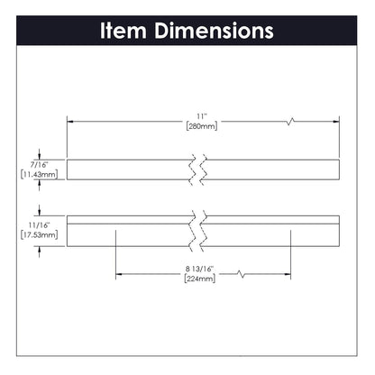 8-13/16 Inch (224mm) Streamline Pull