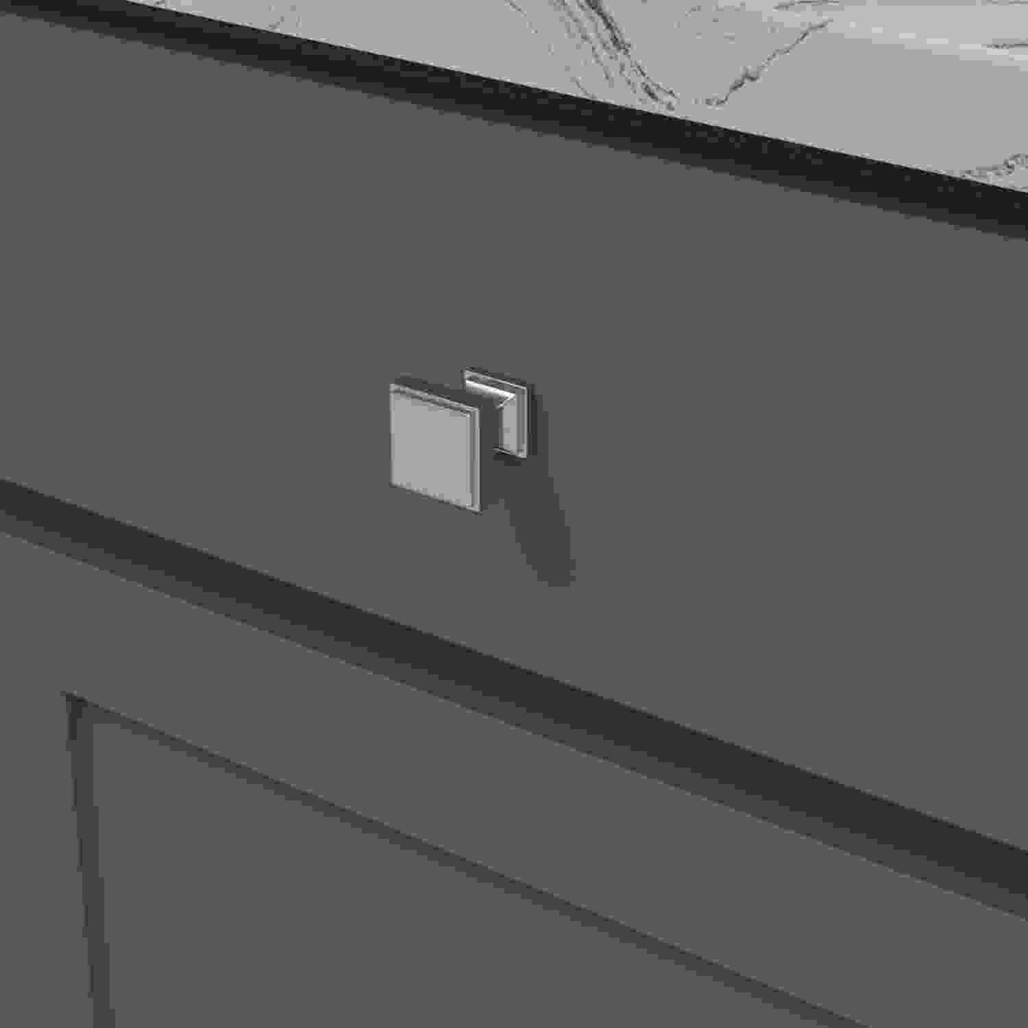 1-1/8 Inch Square Brownstone Square Knob