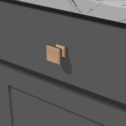 1-3/8 Inch Square Brownstone Square Knob