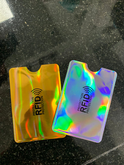 1 Piece RFID Holographic Blocking Sleeves Card Holder Blocking Bank Anti thief Wallet Protect Case Credit Cards Safety Identity Theft Prevention