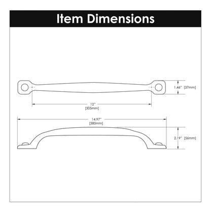 12 Inch Center to Center Refined Rustic Appliance Pull