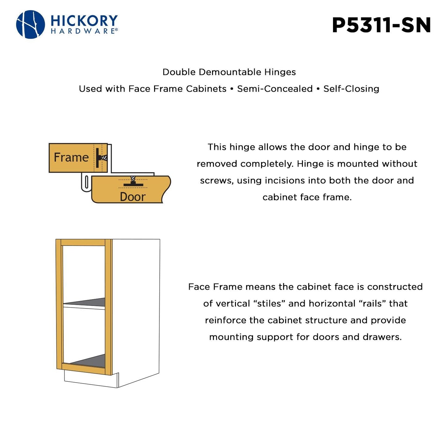 Double Demountable Hinge