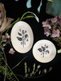 Black Sgraffito Belladonna Ceramic Offering Plates
