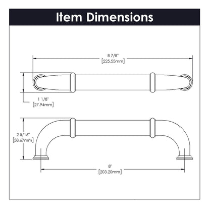 8 Inch Center to Center Cottage Appliance Pull
