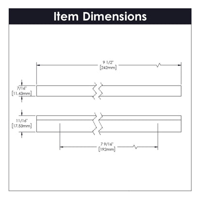 7-9/16 Inch (192mm) Center to Center Streamline Pull