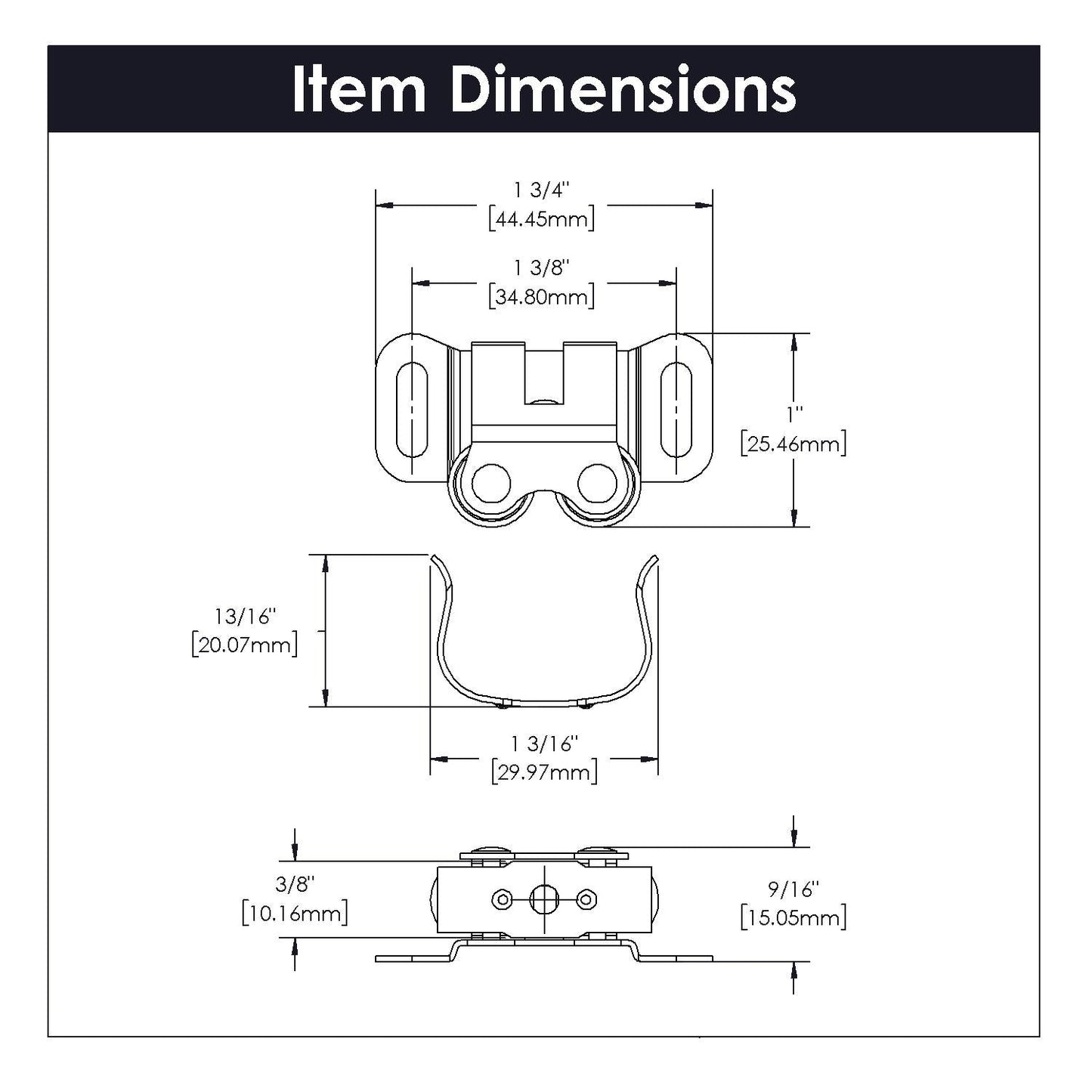1-3/8 Inch Center to Center Catches