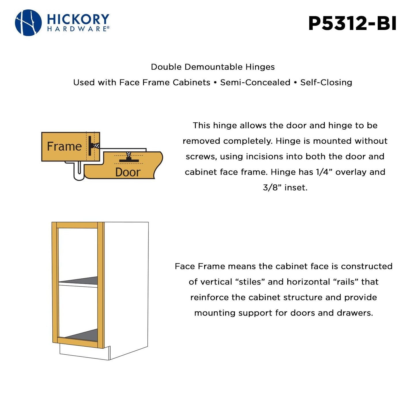 Double Demountable Hinge
