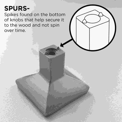 1-3/8 Inch Square Sandrine Square Knob