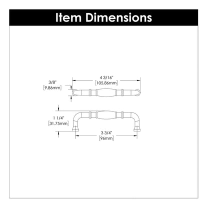 3-3/4 Inch (96mm) Williamsburg Pull