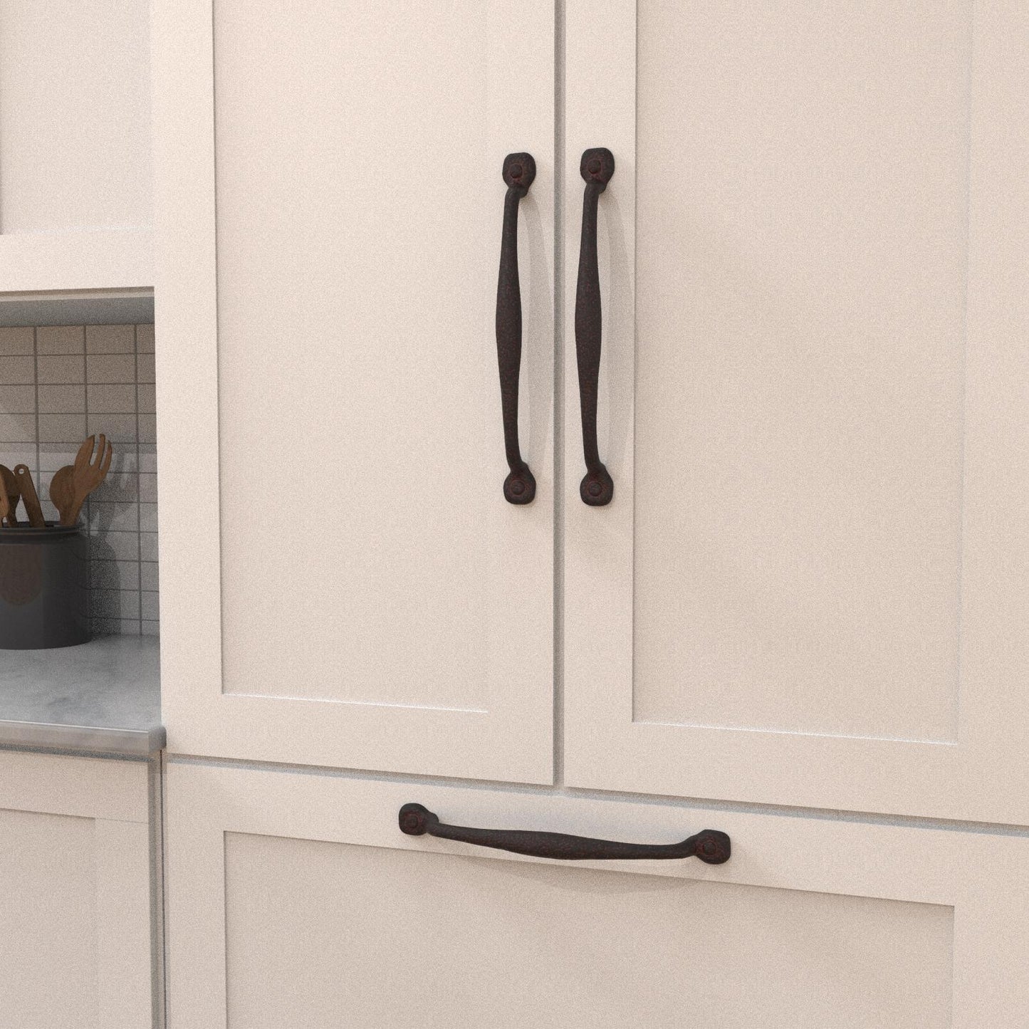 12 Inch Center to Center Refined Rustic Appliance Pull