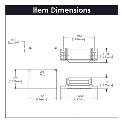 1-7/16 Inch Center to Center Catches