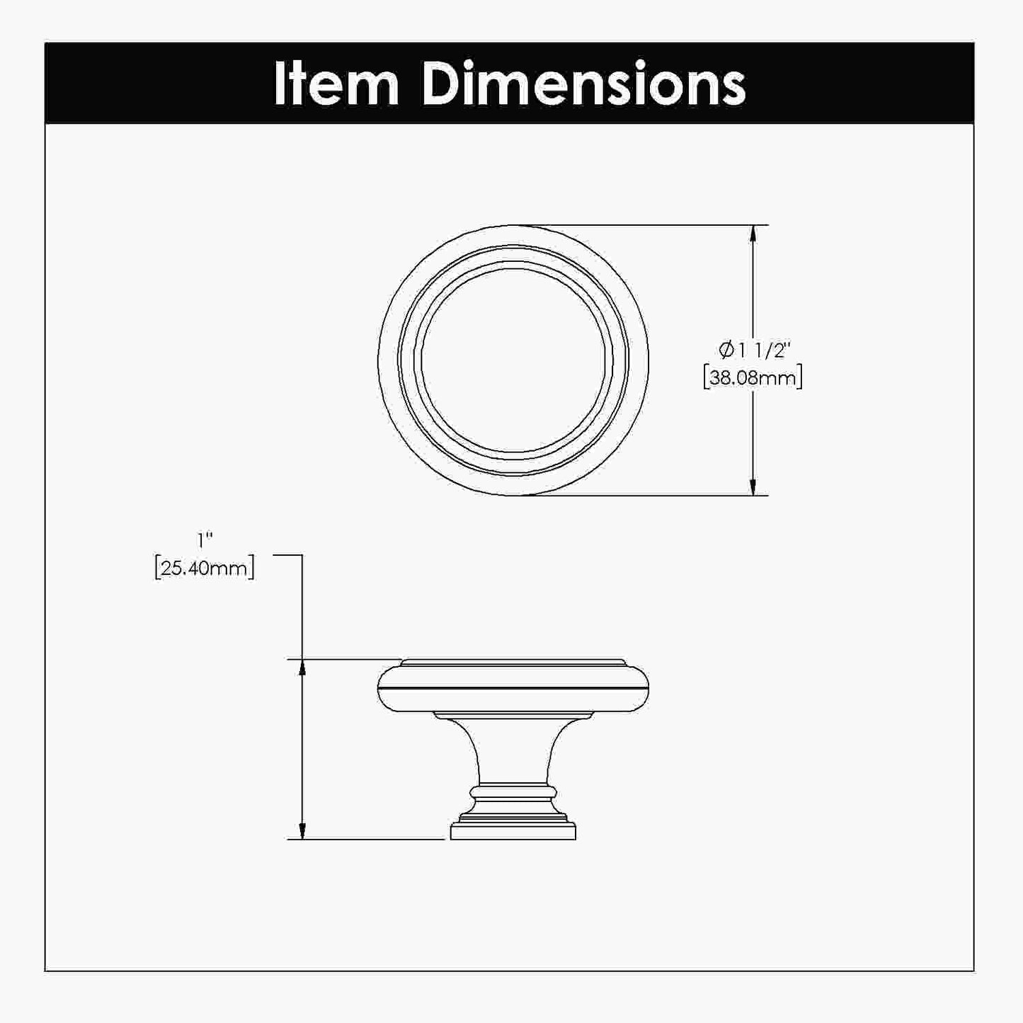 1-1/2 Inch Diameter Berkshire Round Knob