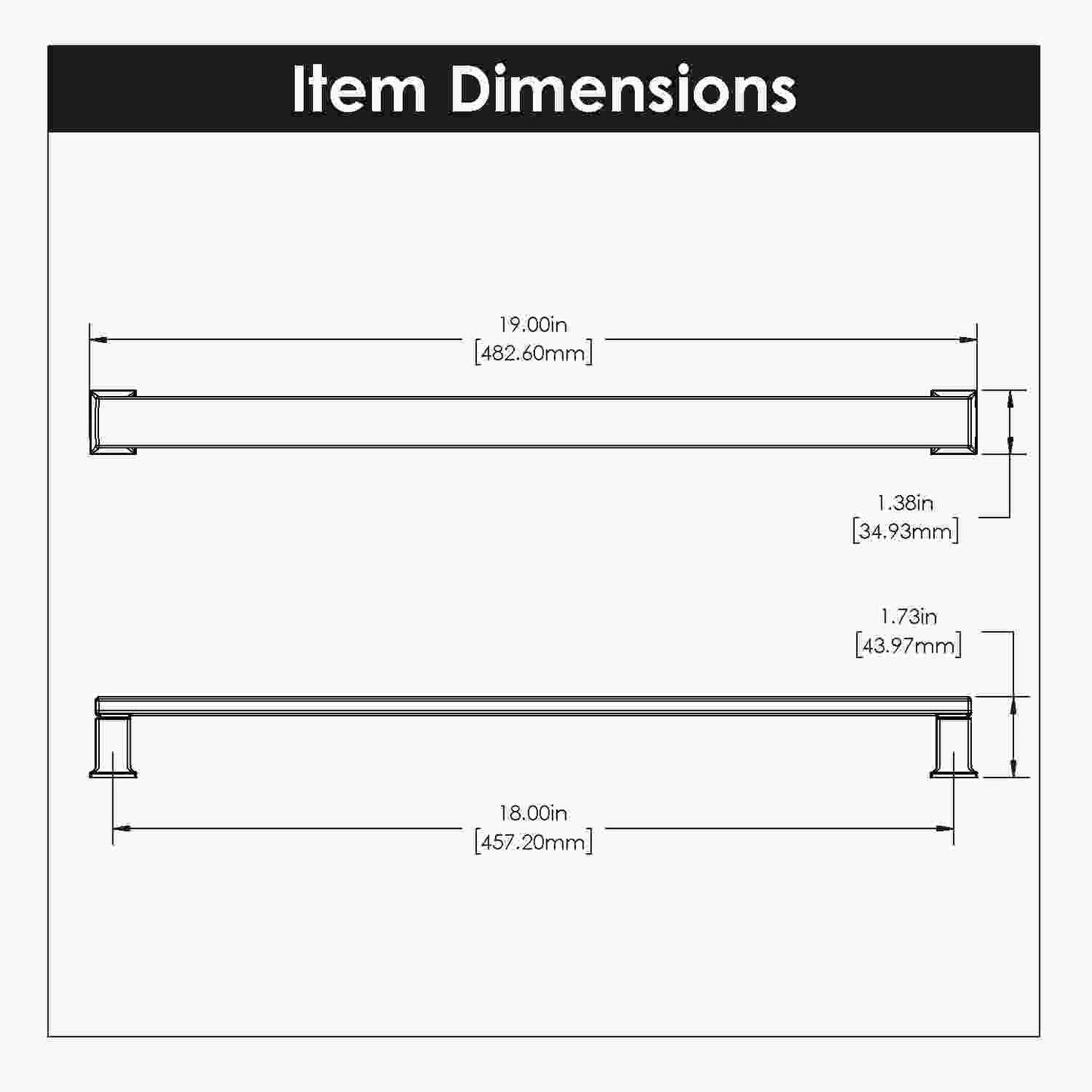 18 Inch Center to Center Cambridge Appliance Pull