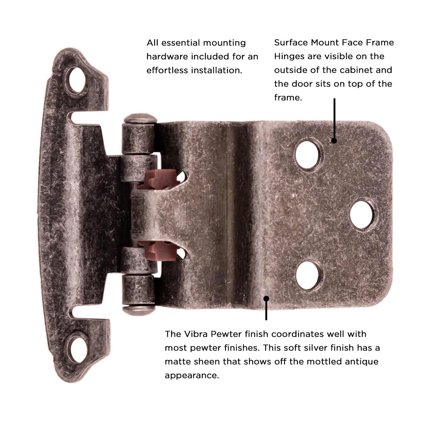 Surface Self-Closing Hinge