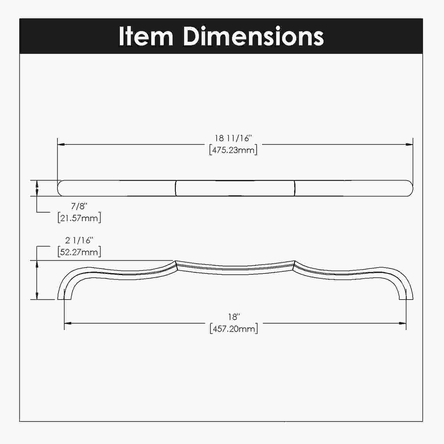 18 Inch Center to Center Trellis Appliance Pull