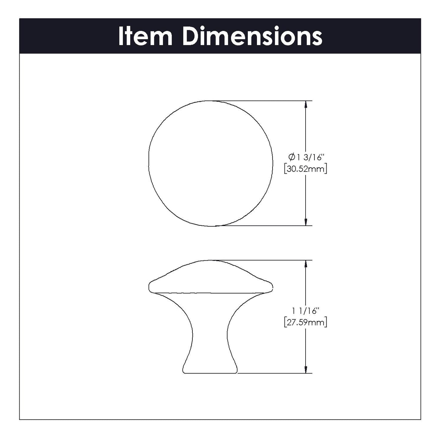 1-1/4 Inch Diameter Craftsman Knob