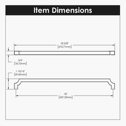 18 Inch Center to Center Monarch Appliance Pull