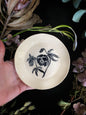Black Sgraffito Hellabore Ceramic Offering Plates