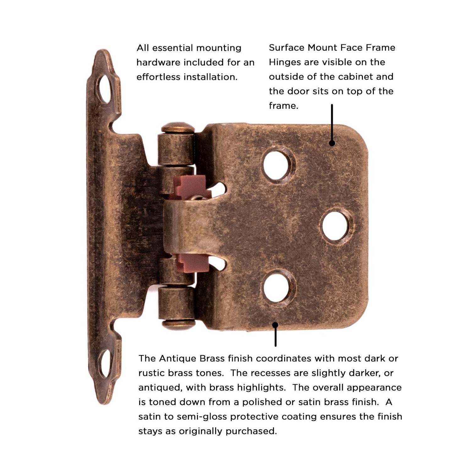 Surface Self-Closing Hinge
