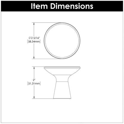2-5/16 Inch Diameter Maven Hook Knob
