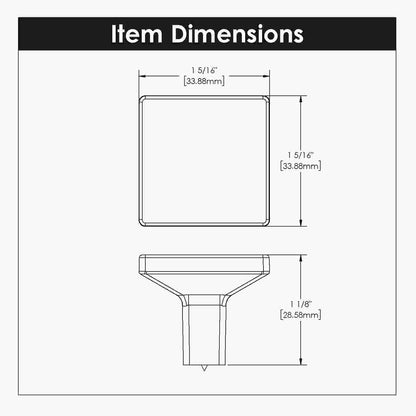 1-5/16 Inch Square Emerge Square Knob