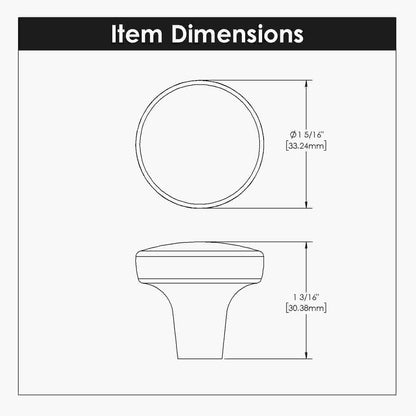 1-5/16 Inch Diameter Emerge Round Knob